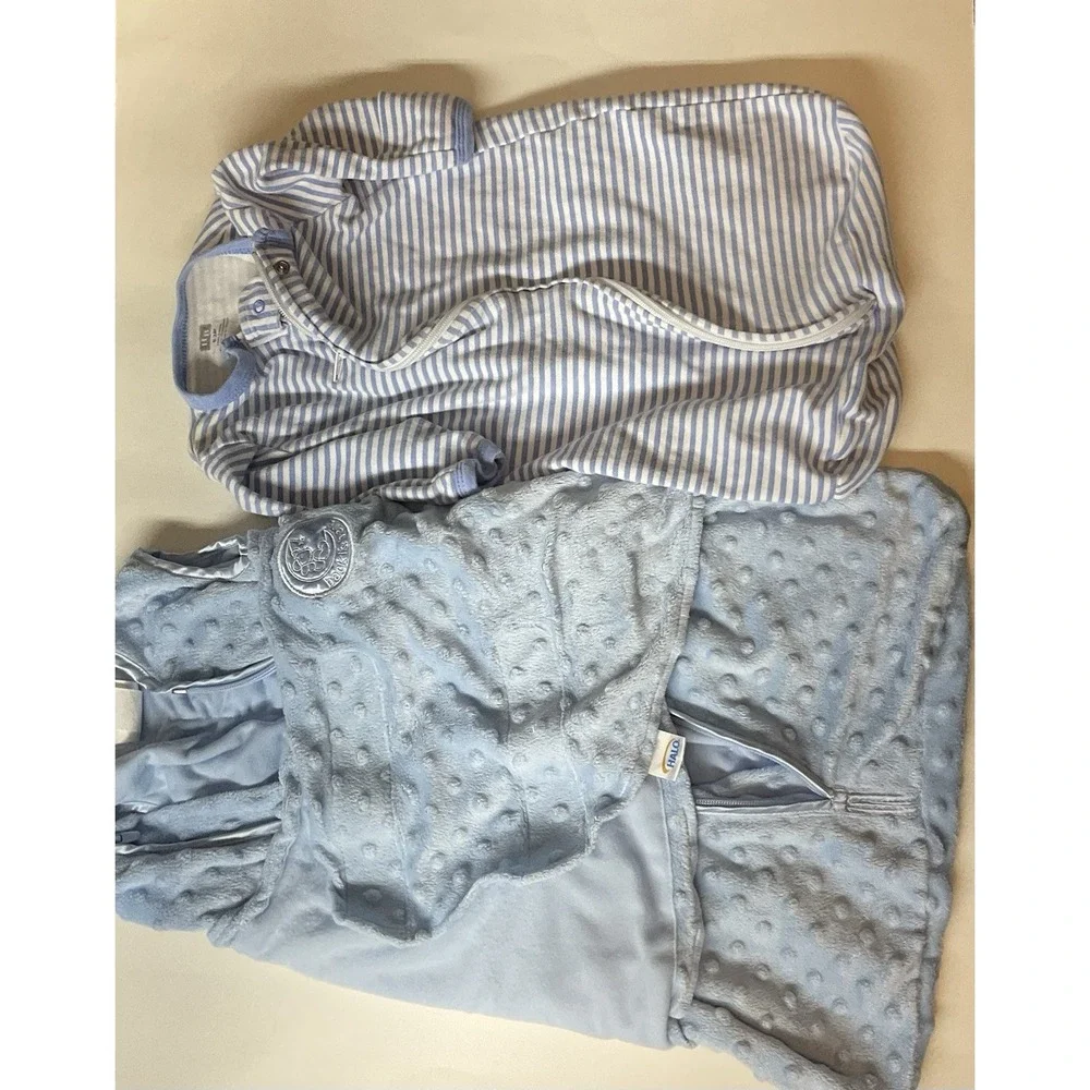 HALO Sleepsack 2 Swaddles Baby Blue, Newborn 0-3 Month Set‎ Of Two